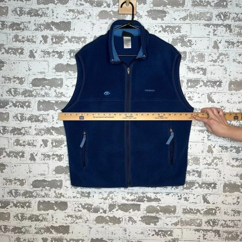 Patagonia | mens blue sherpa synchilla vest